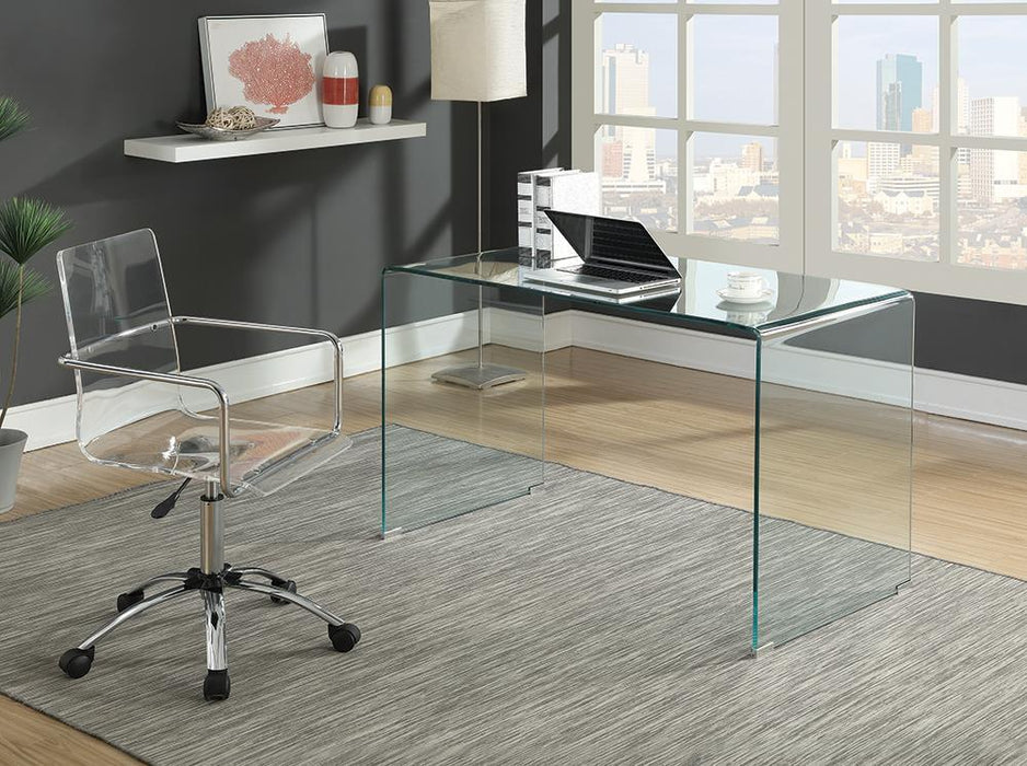 Ripley Glass Writing Desk Clear - Tony’s Furniture Store & Linen (GA) - Multi Location