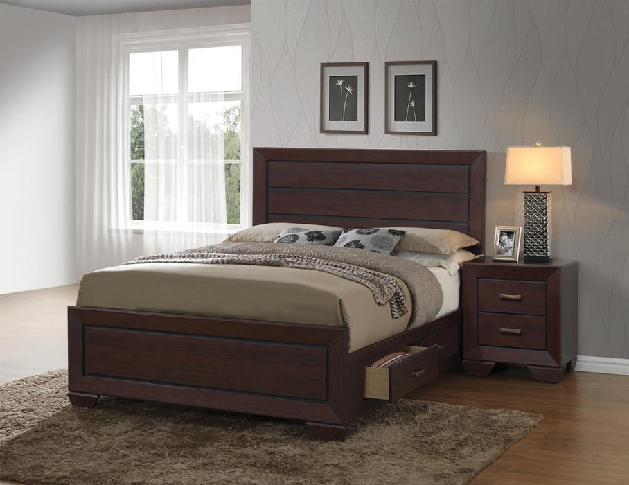 Kauffman Eastern King Storage Bed Dark Cocoa - Tony’s Furniture Store & Linen (GA) - Multi Location