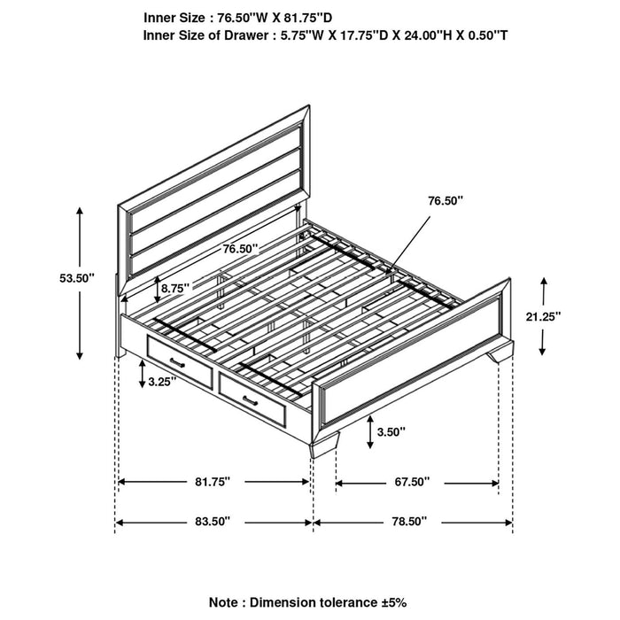 Kauffman Eastern King Panel Bed Dark Cocoa - Tony’s Furniture Store & Linen (GA) - Multi Location