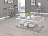Anne End Table with Lower Shelf Chrome and Clear - Tony’s Furniture Store & Linen (GA) - Multi Location