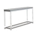 Anne Sofa Table with Lower Shelf Chrome and Clear - Tony’s Furniture Store & Linen (GA) - Multi Location