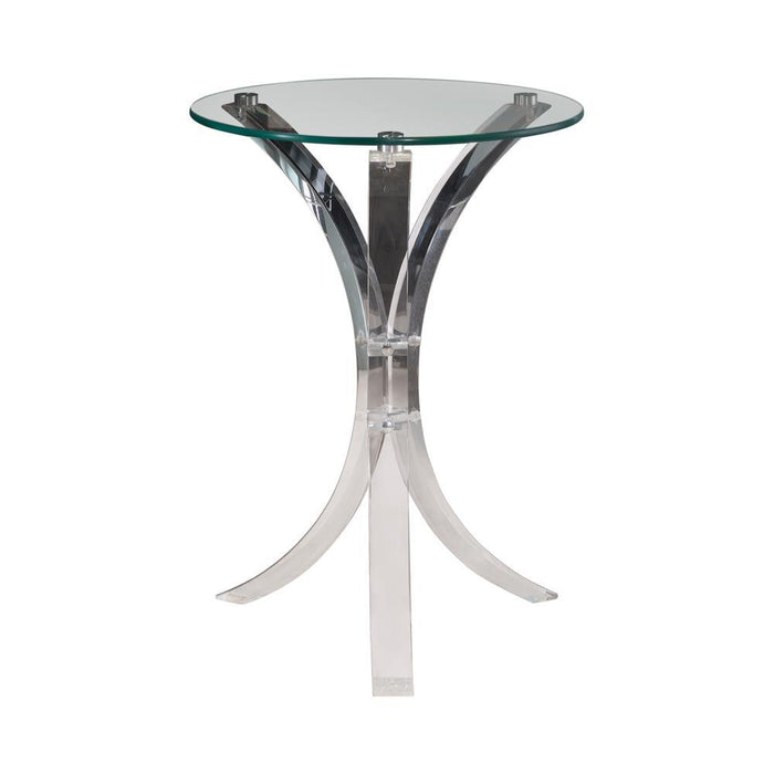 Emmett Round Accent Table Clear - Tony’s Furniture Store & Linen (GA) - Multi Location