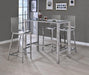 Tolbert Bar Table with Glass Top Chrome - Tony’s Furniture Store & Linen (GA) - Multi Location