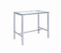 Tolbert Bar Table with Glass Top Chrome - Tony’s Furniture Store & Linen (GA) - Multi Location