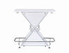 Atoka X-shaped Bar Unit with Wine Bottle Storage Glossy White - Tony’s Furniture Store & Linen (GA) - Multi Location
