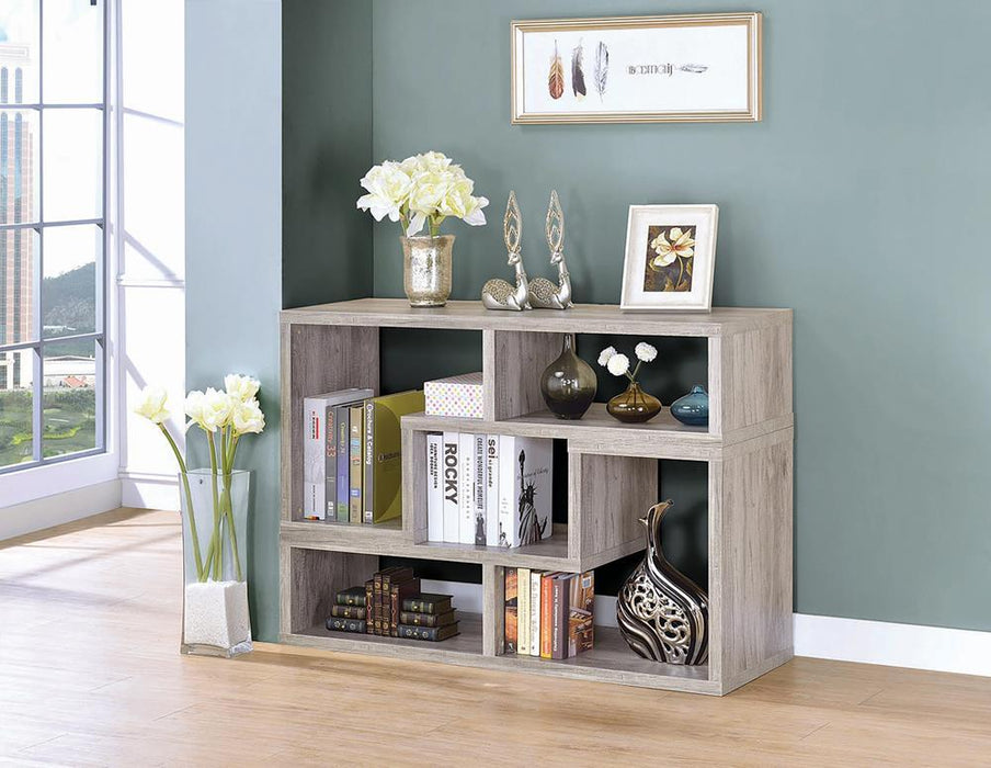 Velma Convertable Bookcase and TV Console Grey Driftwood - Tony’s Furniture Store & Linen (GA) - Multi Location