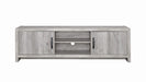 Burke 2-door TV Console Grey Driftwood - Tony’s Furniture Store & Linen (GA) - Multi Location