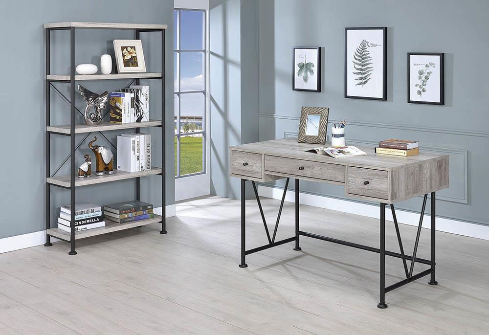 Analiese 4-shelf Open Bookcase Grey Driftwood - Tony’s Furniture Store & Linen (GA) - Multi Location