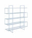 Elmer 5-shelf Bookcase Chrome and Clear - Tony’s Furniture Store & Linen (GA) - Multi Location