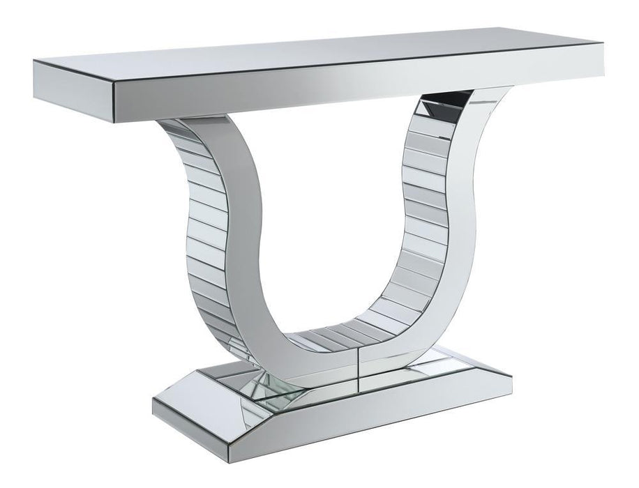Saanvi Console Table with U-shaped Base Clear Mirror - Tony’s Furniture Store & Linen (GA) - Multi Location