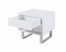 Atchison 1-drawer End Table High Glossy White - Tony’s Furniture Store & Linen (GA) - Multi Location