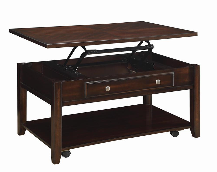 Bradford Rectangular Lift Top Coffee Table Walnut - Tony’s Furniture Store & Linen (GA) - Multi Location