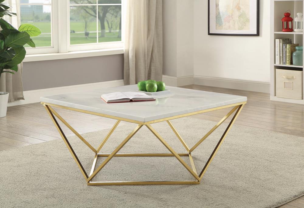Elana Rectangle 2-shelf Coffee Table Glossy White - Tony’s Furniture Store & Linen (GA) - Multi Location