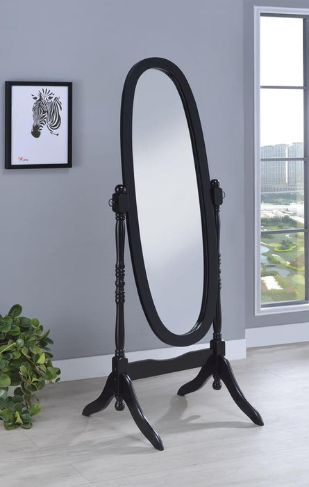 Cabot Rectangular Cheval Mirror with Arched Top Black - Tony’s Furniture Store & Linen (GA) - Multi Location
