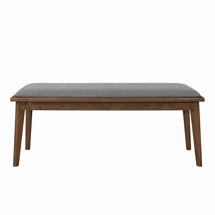Alfredo Upholstered Dining Bench Grey and Natural Walnut - Tony’s Furniture Store & Linen (GA) - Multi Location