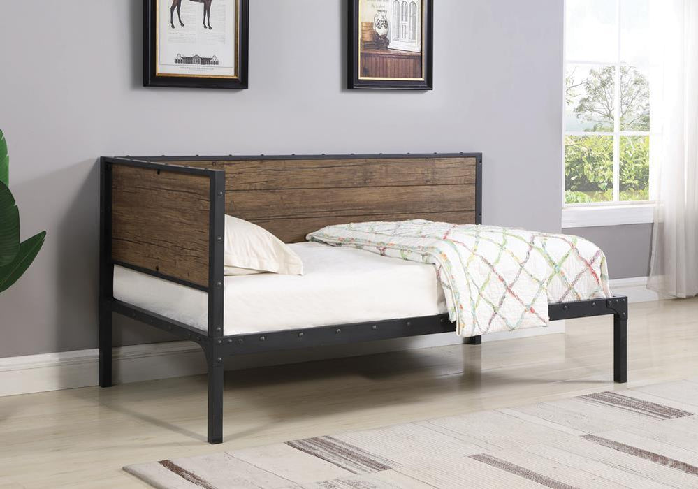 Getler Daybed Weathered Chestnut and Black - Tony’s Furniture Store & Linen (GA) - Multi Location
