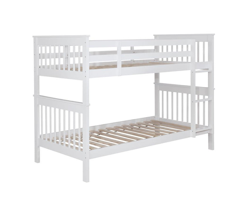 Chapman Twin Over Twin Bunk Bed White - Tony’s Furniture Store & Linen (GA) - Multi Location