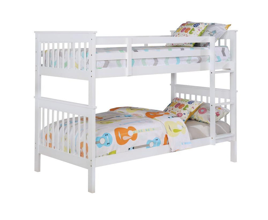 Chapman Twin Over Twin Bunk Bed White - Tony’s Furniture Store & Linen (GA) - Multi Location