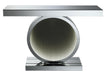 Angelonia Rectangular Console Table with Circular Base Clear Mirror - Tony’s Furniture Store & Linen (GA) - Multi Location