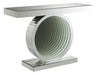 Angelonia Rectangular Console Table with Circular Base Clear Mirror - Tony’s Furniture Store & Linen (GA) - Multi Location