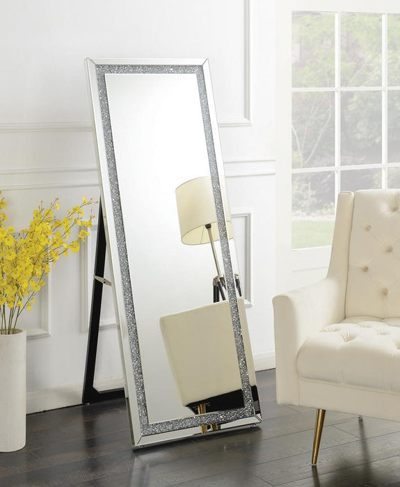 Novak Rectangular Cheval Floor Mirror Silver - Tony’s Furniture Store & Linen (GA) - Multi Location