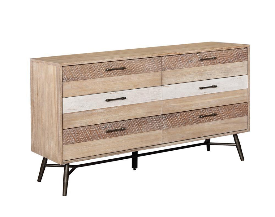 Marlow 6-drawer Dresser Rough Sawn Multi - Tony’s Furniture Store & Linen (GA) - Multi Location