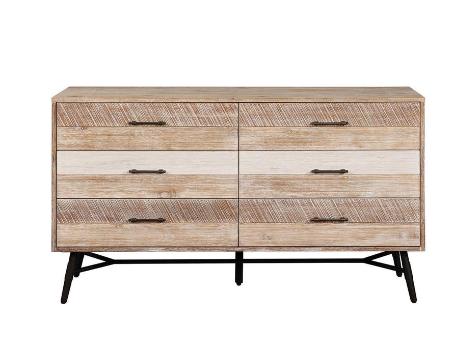 Marlow 6-drawer Dresser Rough Sawn Multi - Tony’s Furniture Store & Linen (GA) - Multi Location