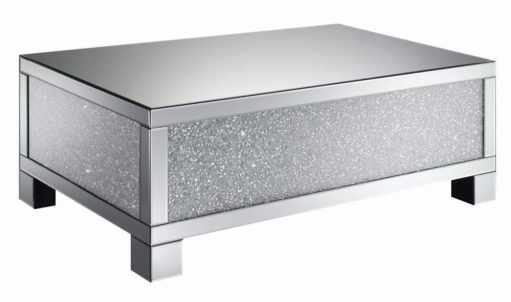 Gillian Rectangular Coffee Table Clear Mirror - Tony’s Furniture Store & Linen (GA) - Multi Location