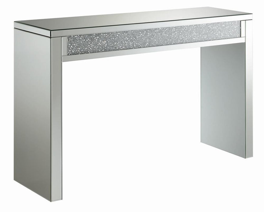 Gillian Rectangular Sofa Table Silver and Clear Mirror - Tony’s Furniture Store & Linen (GA) - Multi Location