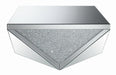 Amore Square Coffee Table with Triangle Detailing Silver and Clear Mirror - Tony’s Furniture Store & Linen (GA) - Multi Location