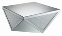 Amore Square Coffee Table with Triangle Detailing Silver and Clear Mirror - Tony’s Furniture Store & Linen (GA) - Multi Location