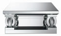 Amalia Square Coffee Table with Lower Shelf Clear Mirror - Tony’s Furniture Store & Linen (GA) - Multi Location