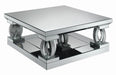 Amalia Square Coffee Table with Lower Shelf Clear Mirror - Tony’s Furniture Store & Linen (GA) - Multi Location