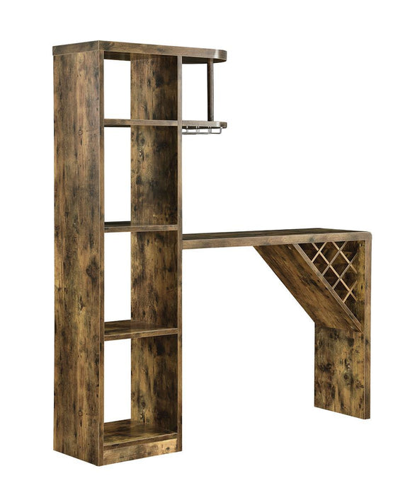 Belvedere 5-shelf Bar Table Storage Antique Nutmeg - Tony’s Furniture Store & Linen (GA) - Multi Location