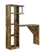 Belvedere 5-shelf Bar Table Storage Antique Nutmeg - Tony’s Furniture Store & Linen (GA) - Multi Location