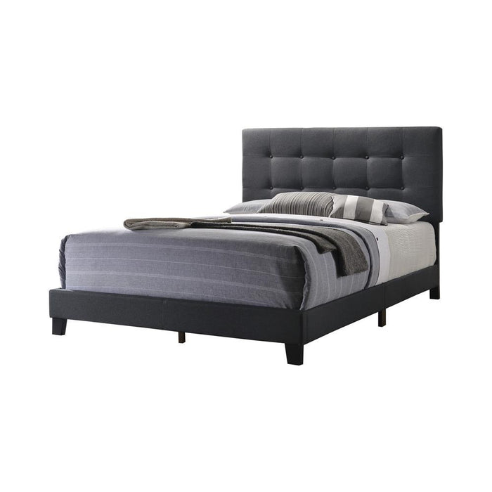 Mapes Upholstered Tufted Full Bed Charcoal - Tony’s Furniture Store & Linen (GA) - Multi Location