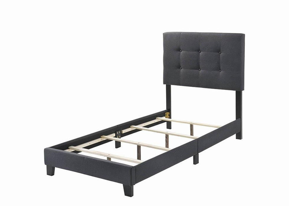 Mapes Tufted Upholstered Twin Bed Charcoal - Tony’s Furniture Store & Linen (GA) - Multi Location