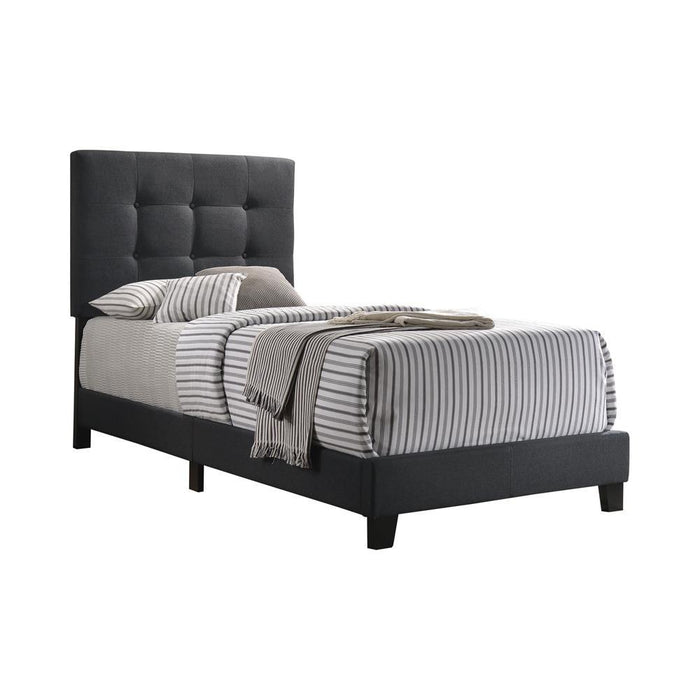 Mapes Tufted Upholstered Twin Bed Charcoal - Tony’s Furniture Store & Linen (GA) - Multi Location