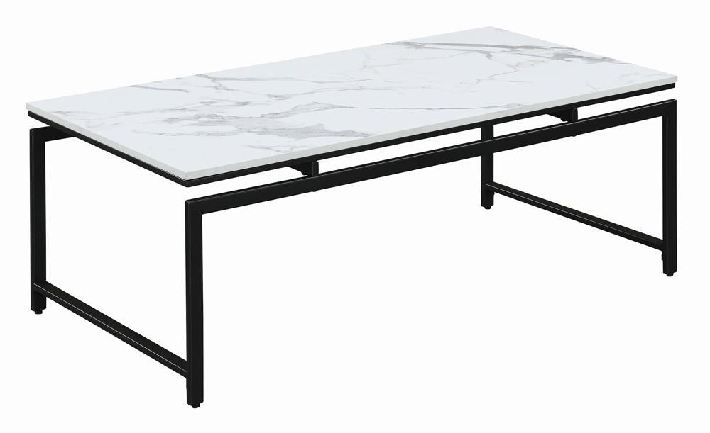 Clark 3-piece Occasional Set White and Dark Gunmetal - Tony’s Furniture Store & Linen (GA) - Multi Location