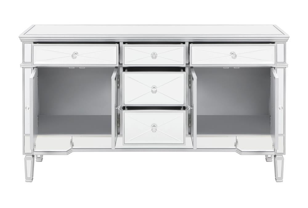 Duchess 5-drawer Accent Cabinet Silver - Tony’s Furniture Store & Linen (GA) - Multi Location
