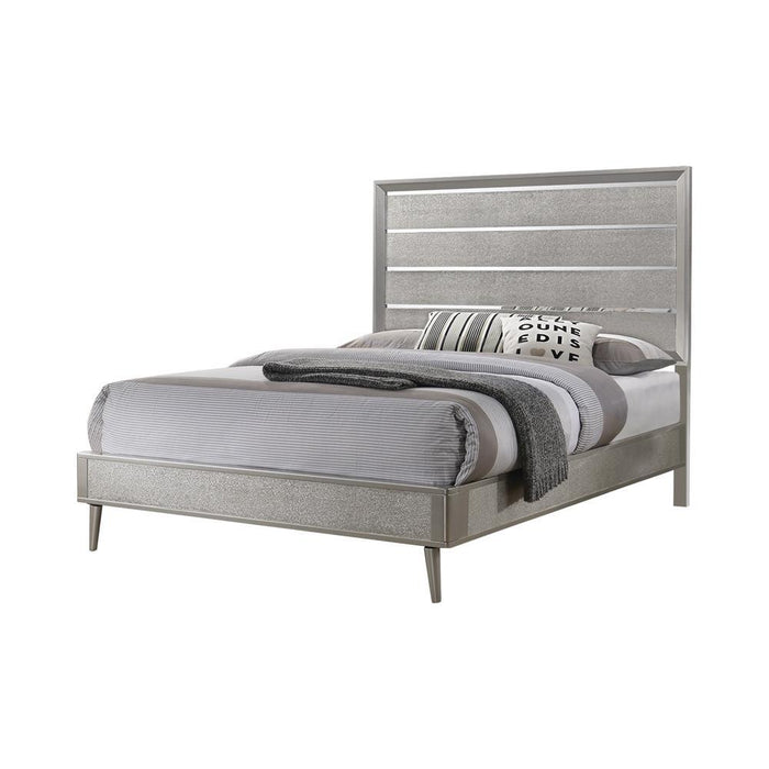 Ramon Eastern King Panel Bed Metallic Sterling - Tony’s Furniture Store & Linen (GA) - Multi Location