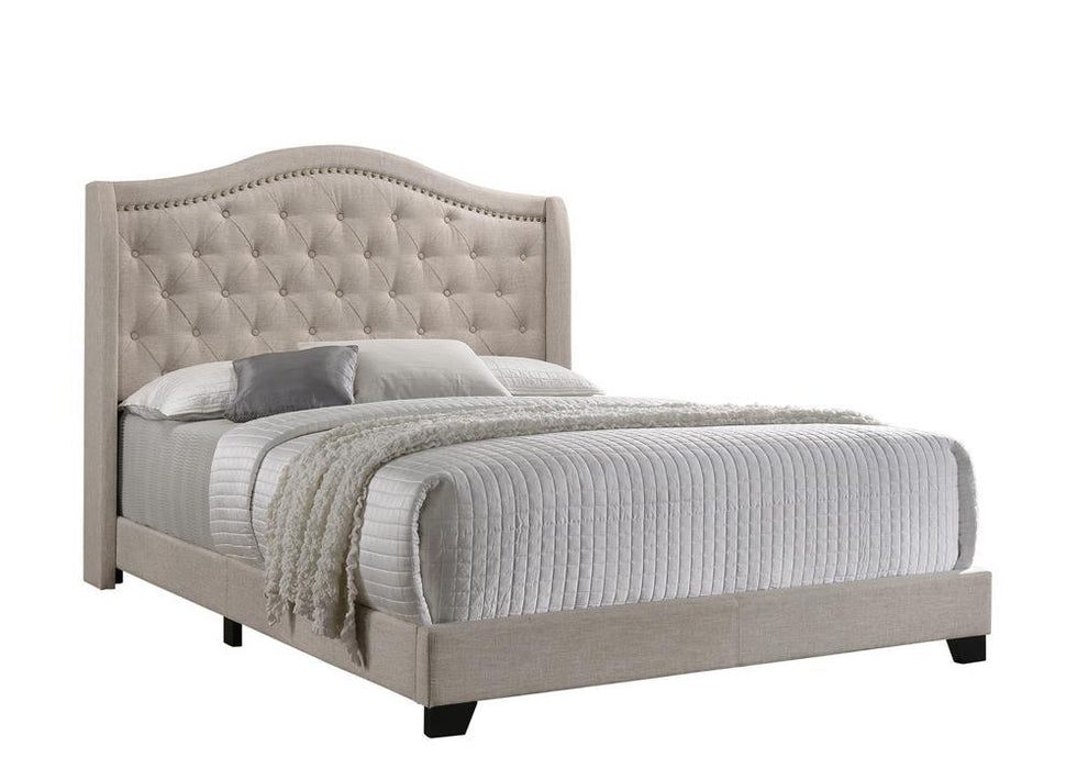 Sonoma Camel Back Queen Bed Beige - Tony’s Furniture Store & Linen (GA) - Multi Location