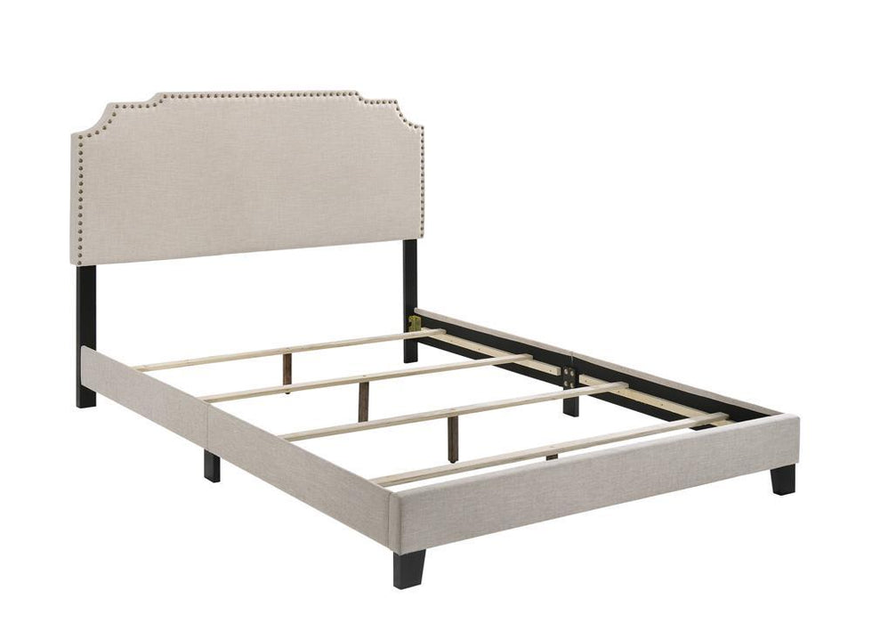 Tamarac Upholstered Nailhead Eastern King Bed Beige - Tony’s Furniture Store & Linen (GA) - Multi Location