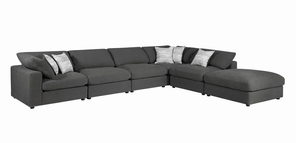 Serene Upholstered Rectangular Ottoman Charcoal - Tony’s Furniture Store & Linen (GA) - Multi Location