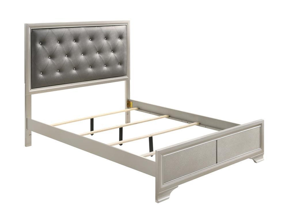 Salford Eastern King Panel Bed Metallic Sterling and Charcoal Grey - Tony’s Furniture Store & Linen (GA) - Multi Location