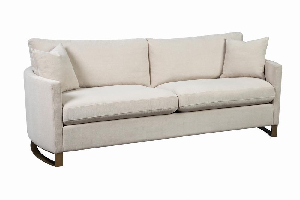 Corliss Upholstered Arched Arms Sofa Beige - Tony’s Furniture Store & Linen (GA) - Multi Location