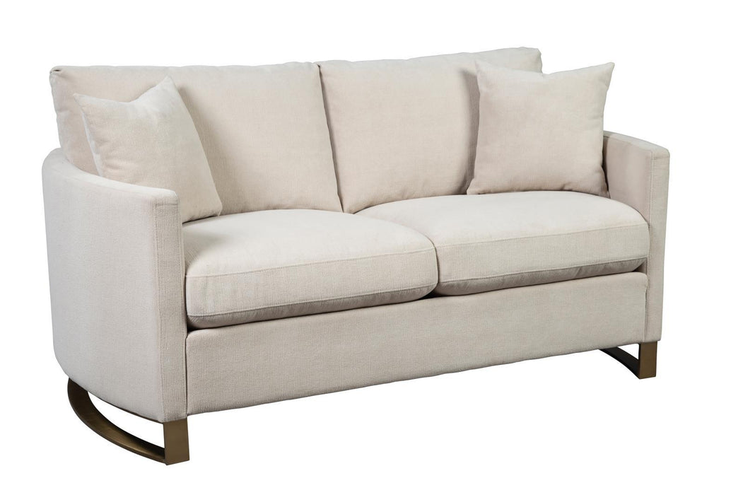 Corliss Upholstered Arched Arms Loveseat Beige - Tony’s Furniture Store & Linen (GA) - Multi Location