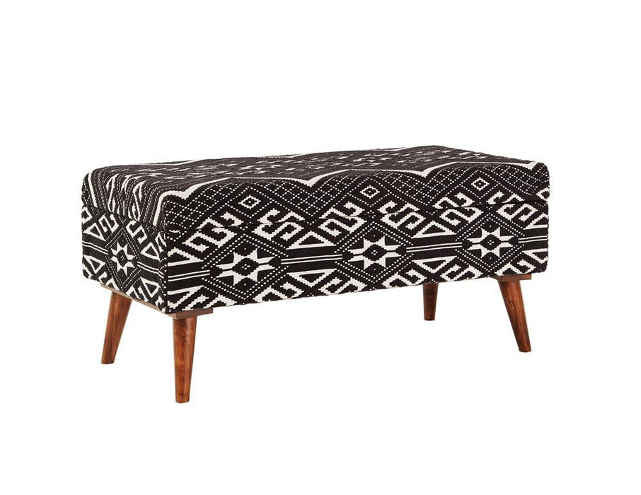 Cababi Upholstered Storage Bench Black and White - Tony’s Furniture Store & Linen (GA) - Multi Location