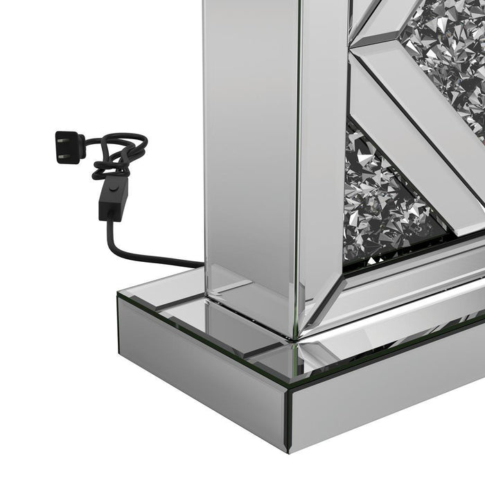 Carmen Geometric Base Table Lamp Silver - Tony’s Furniture Store & Linen (GA) - Multi Location