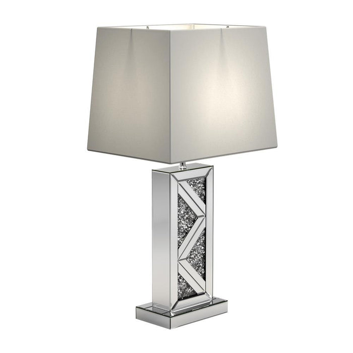 Carmen Geometric Base Table Lamp Silver - Tony’s Furniture Store & Linen (GA) - Multi Location